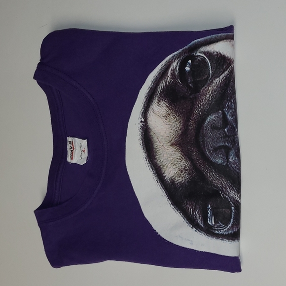 " Pug Life " Graphic Tee, NWOT, Purple, Unisex Small - Picture 8 of 8